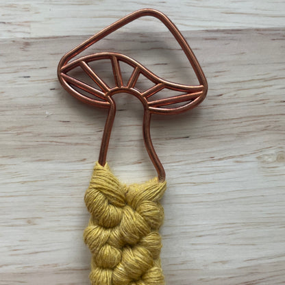 Mushroom Macrame Bookmark