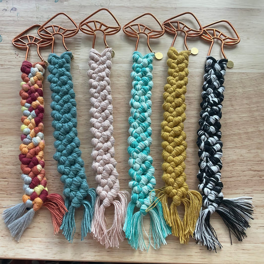 Mushroom Macrame Bookmark